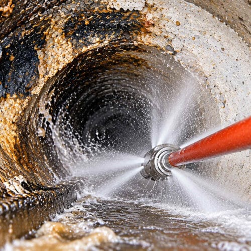 nettoyage à haute pression drain