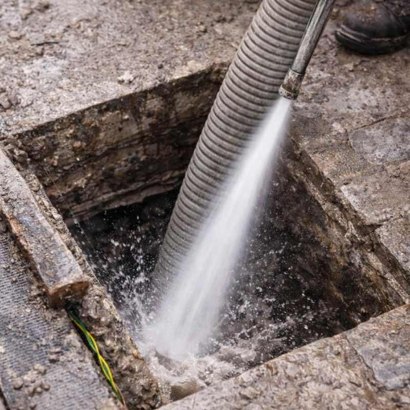 Nettoyage haute pression des drains